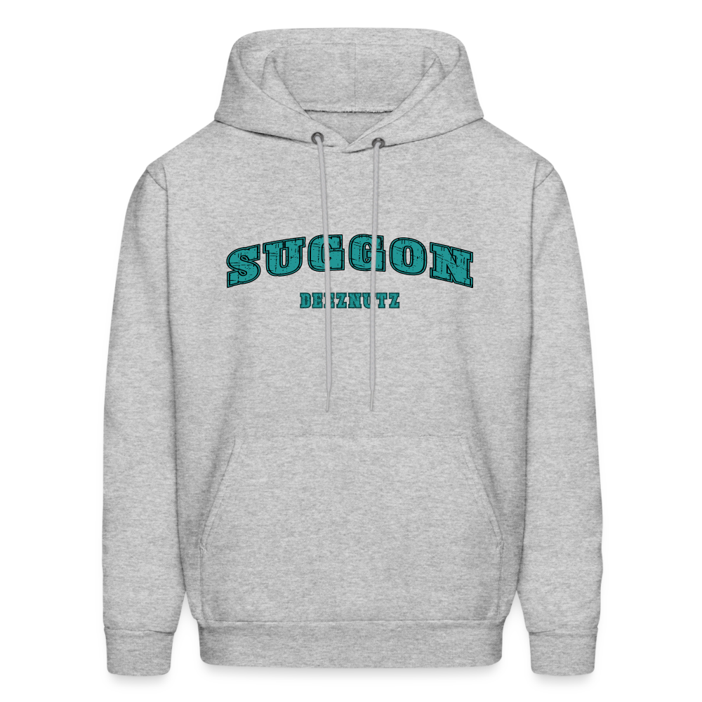 Suggon Deeznutz Hoodie (Funny Adult Humor) Color: heather gray