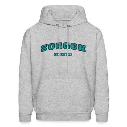 Suggon Deeznutz Hoodie (Funny Adult Humor) Color: heather gray