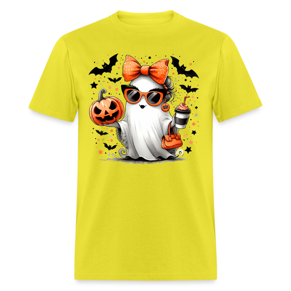 Cute Halloween Mom Ghost T-Shirt Color: yellow