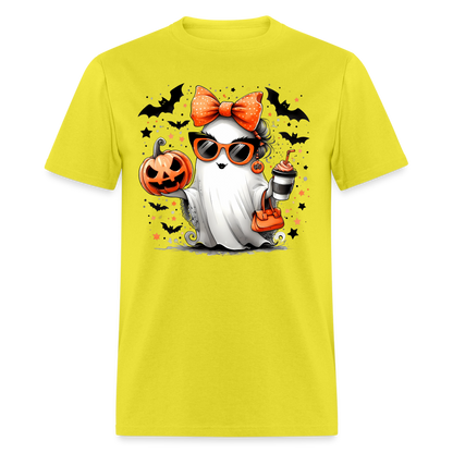 Cute Halloween Mom Ghost T-Shirt Color: yellow