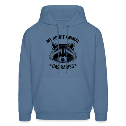 My Spirit Animal Has Rabies Hoodie - Color: denim blue