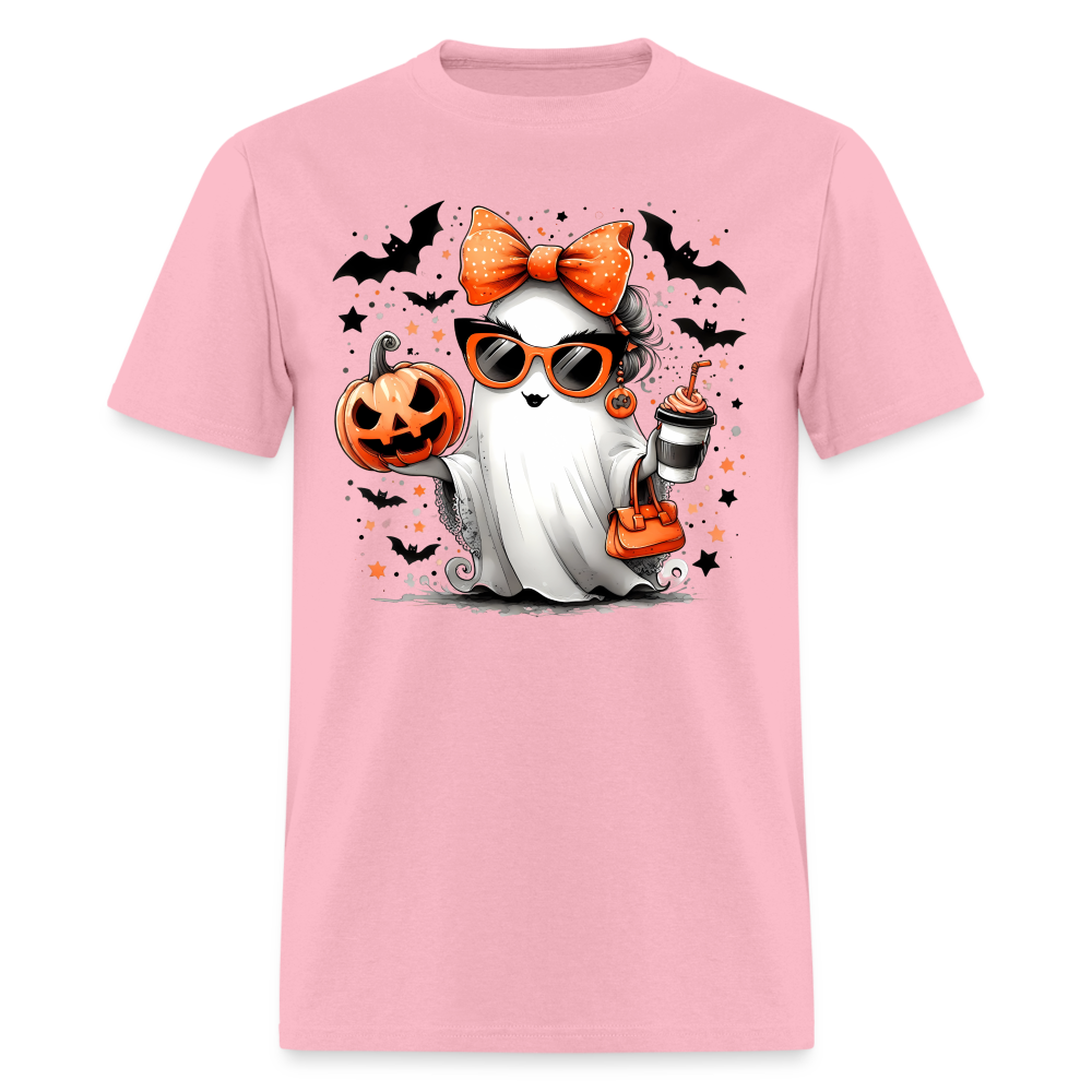 Cute Halloween Mom Ghost T-Shirt Color: pink