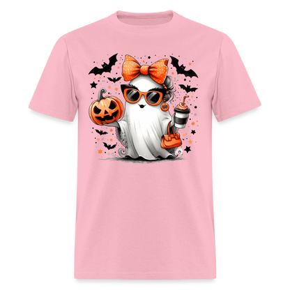 Cute Halloween Mom Ghost T-Shirt Color: pink