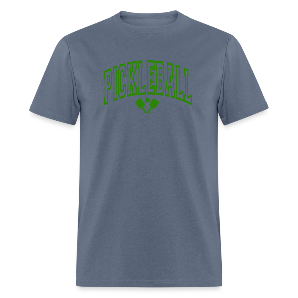 Pickleball T-Shirt (Arched Green Letters) - denim