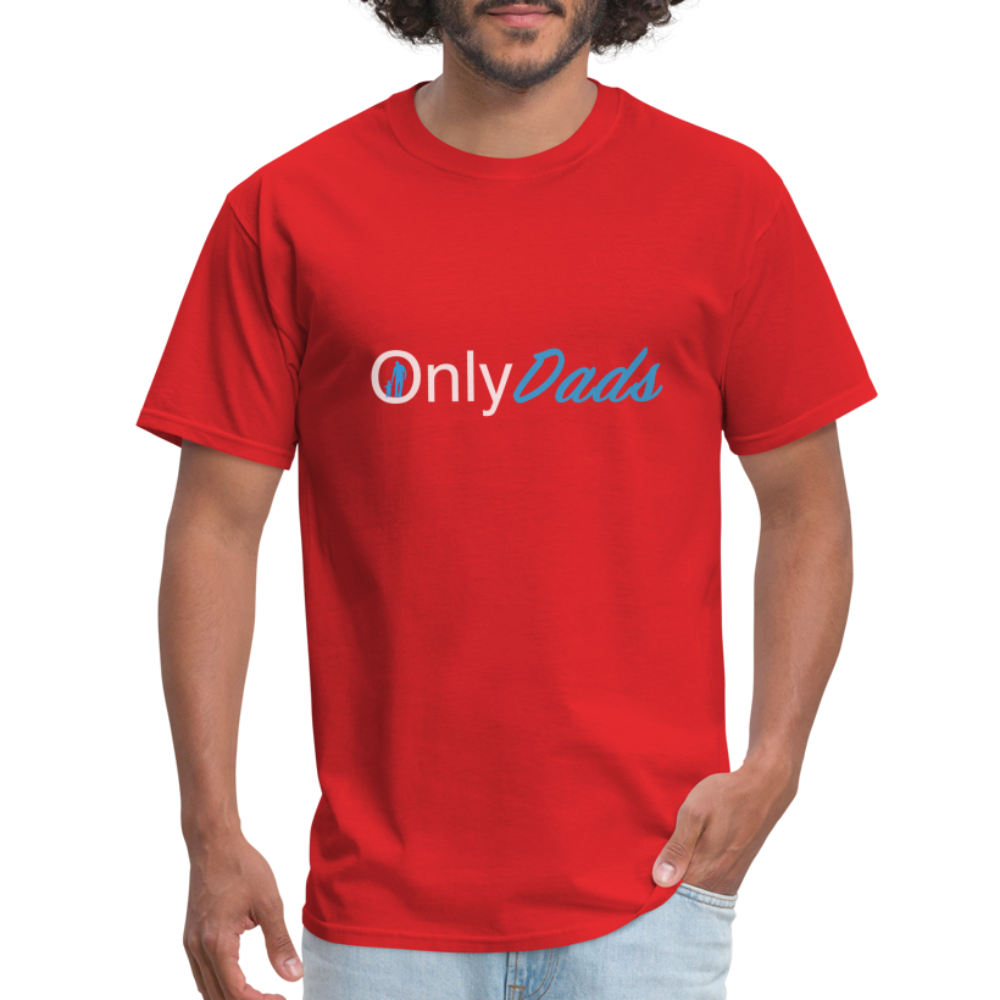 Only Dads T-Shirt (Dad with Child) - red