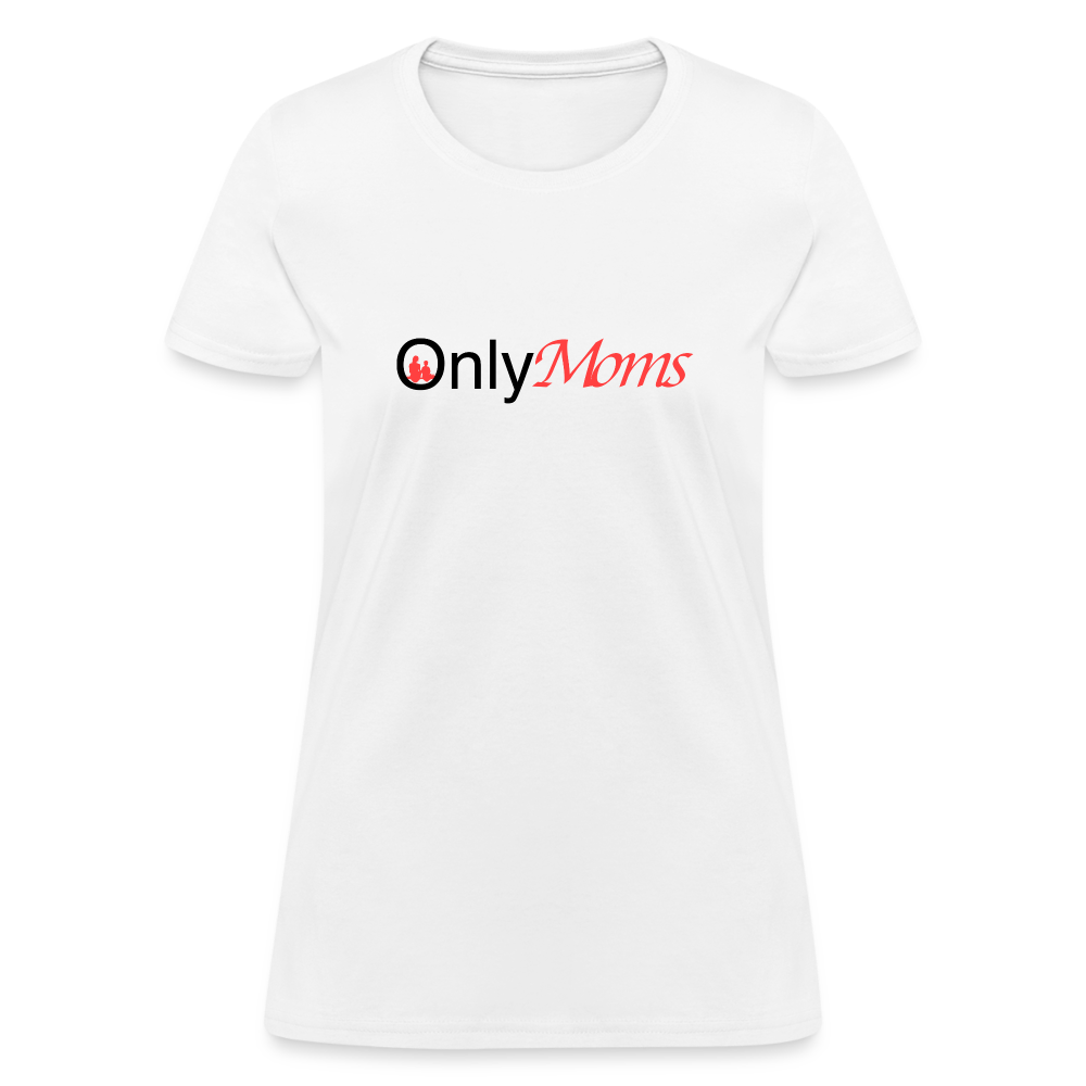 OnlyMoms Women's T-Shirt (Mom and Child) Color: white