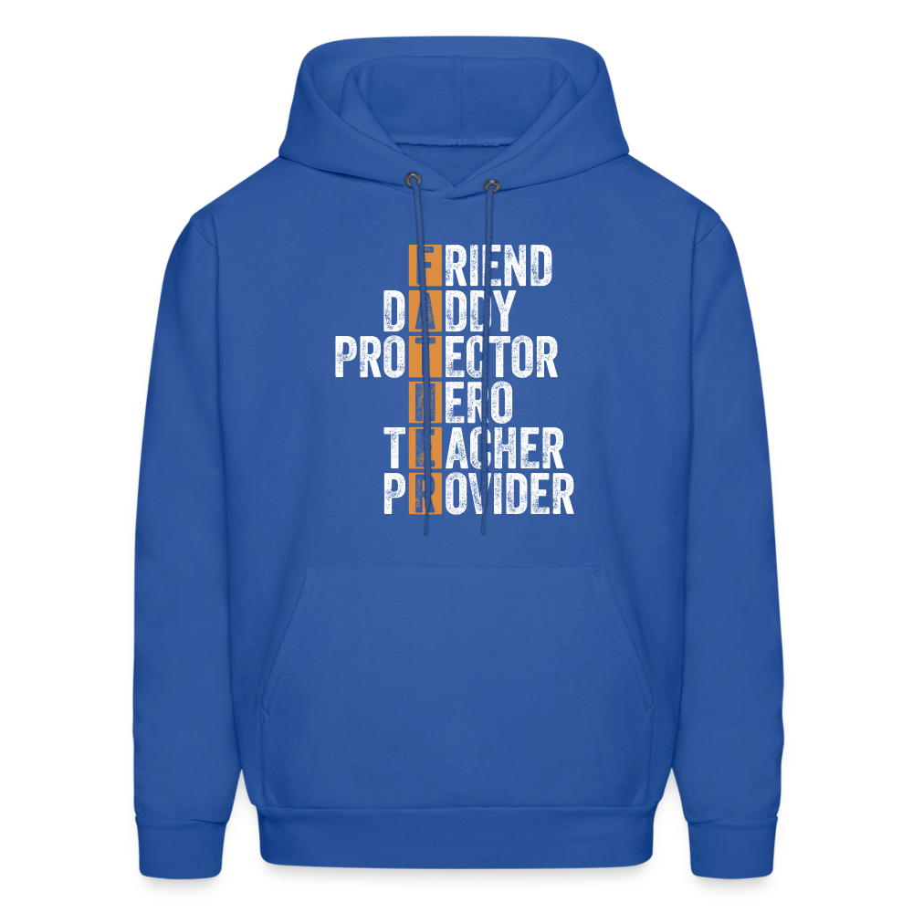 Friend Daddy Protector Hero Teacher Father Hoodie - Color: royal blue