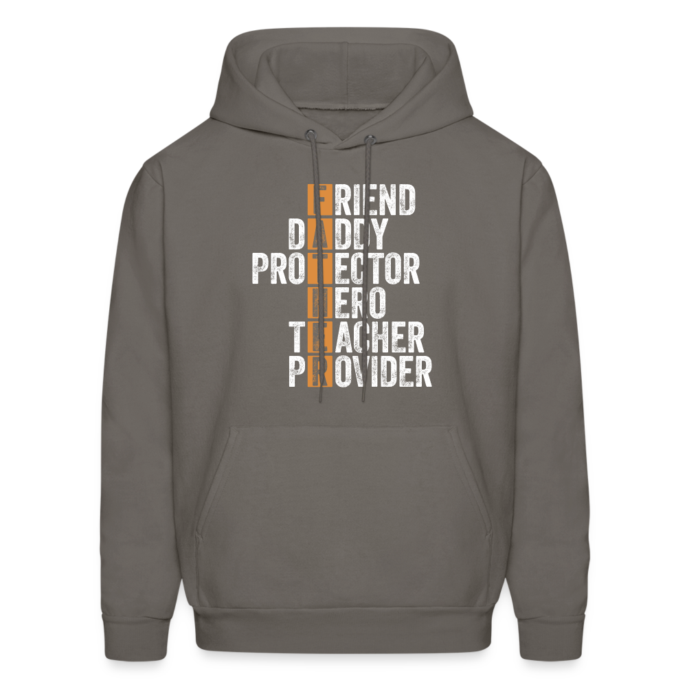 Friend Daddy Protector Hero Teacher Father Hoodie - Color: asphalt gray