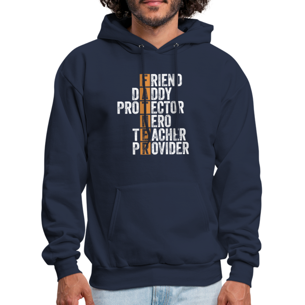 Friend Daddy Protector Hero Teacher Father Hoodie - Color: navy