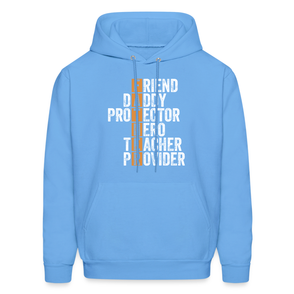 Friend Daddy Protector Hero Teacher Father Hoodie - Color: carolina blue