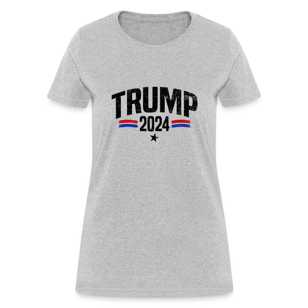 Trump 2024 I Am Voting For The Felon Women's T-Shirt - Color: heather gray