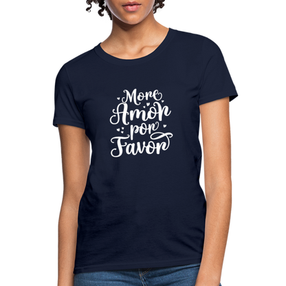 More Amor Por Favor Women's T-Shirt - navy