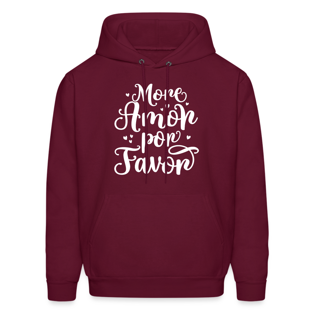 More Amor Por Favor Hoodie - Color: burgundy