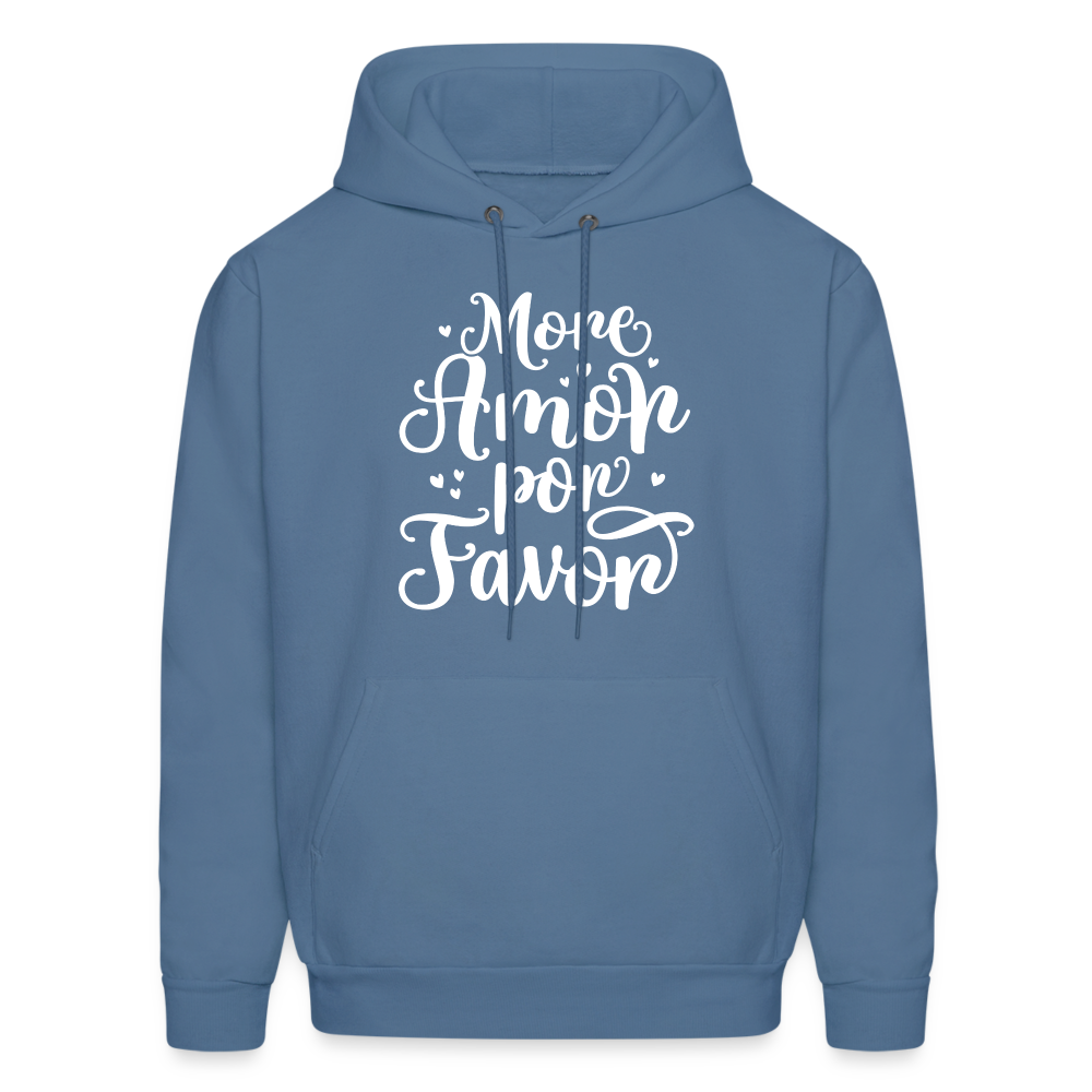 More Amor Por Favor Hoodie - Color: denim blue