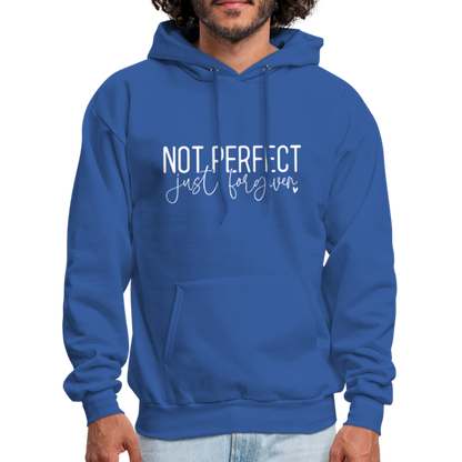 Not Perfect Just Forgiven Hoodie - royal blue