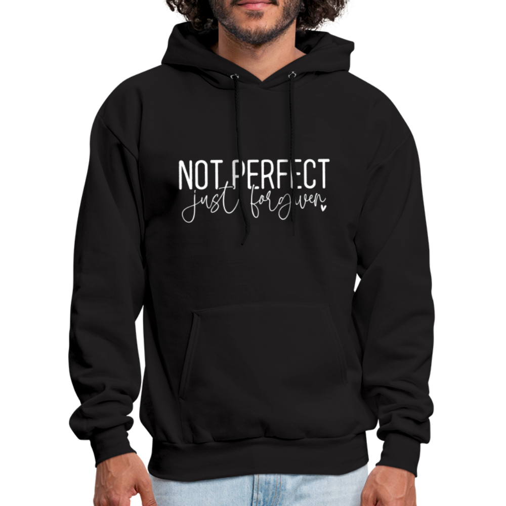 Not Perfect Just Forgiven Hoodie - black