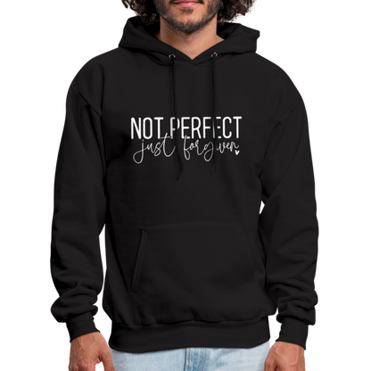 Not Perfect Just Forgiven Hoodie - black