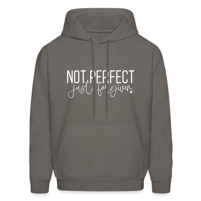 Not Perfect Just Forgiven Hoodie - asphalt gray