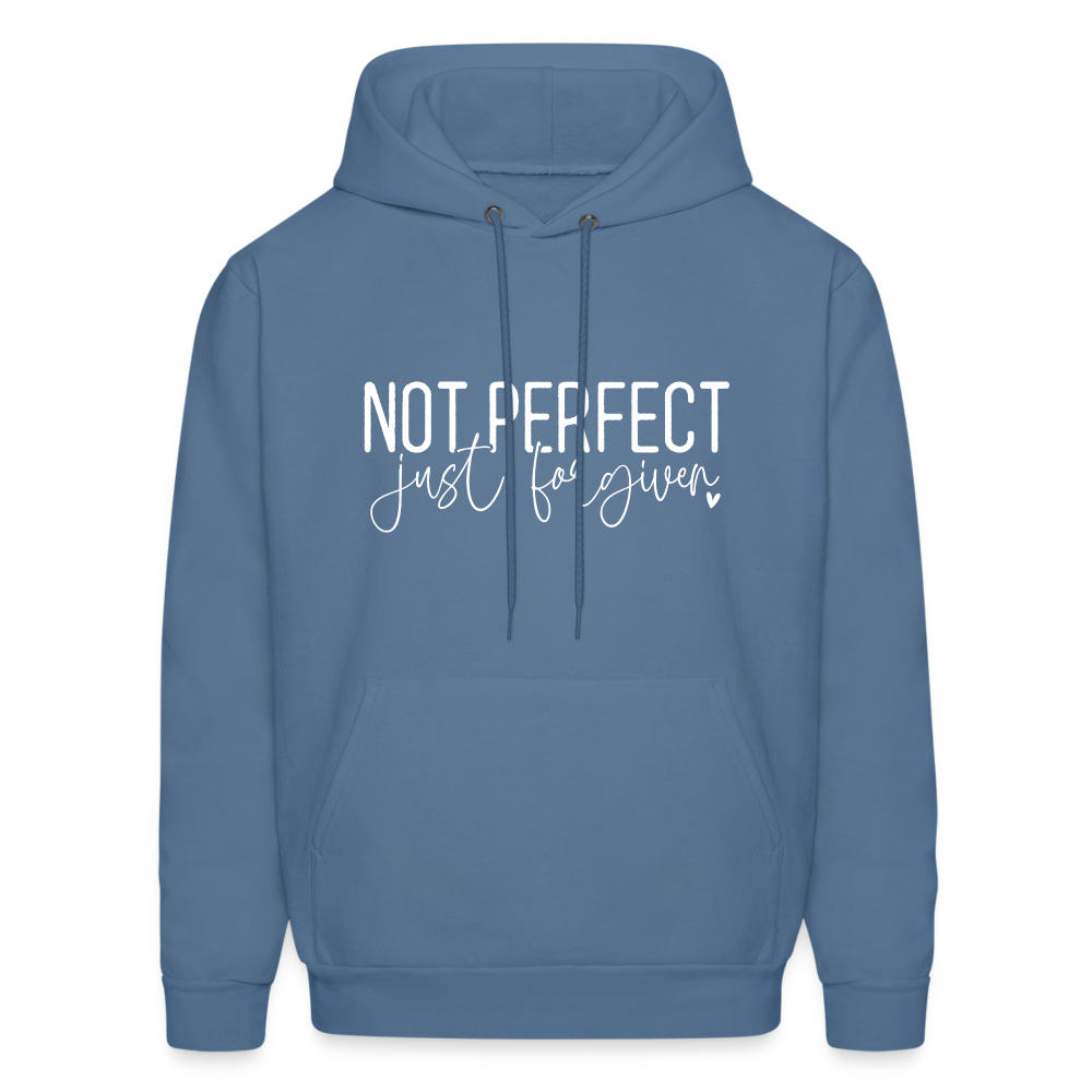 Not Perfect Just Forgiven Hoodie - denim blue