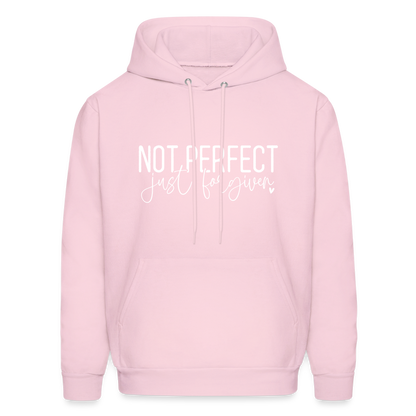 Not Perfect Just Forgiven Hoodie - pale pink