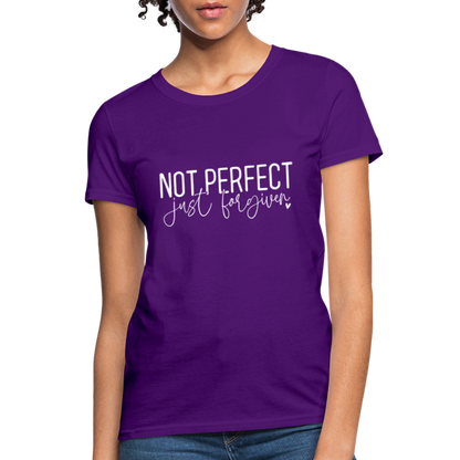 Not Perfect Just Forgiven Women's T-Shirt - purple