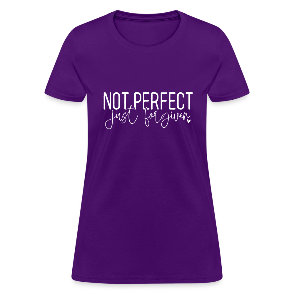 Not Perfect Just Forgiven Women's T-Shirt - purple