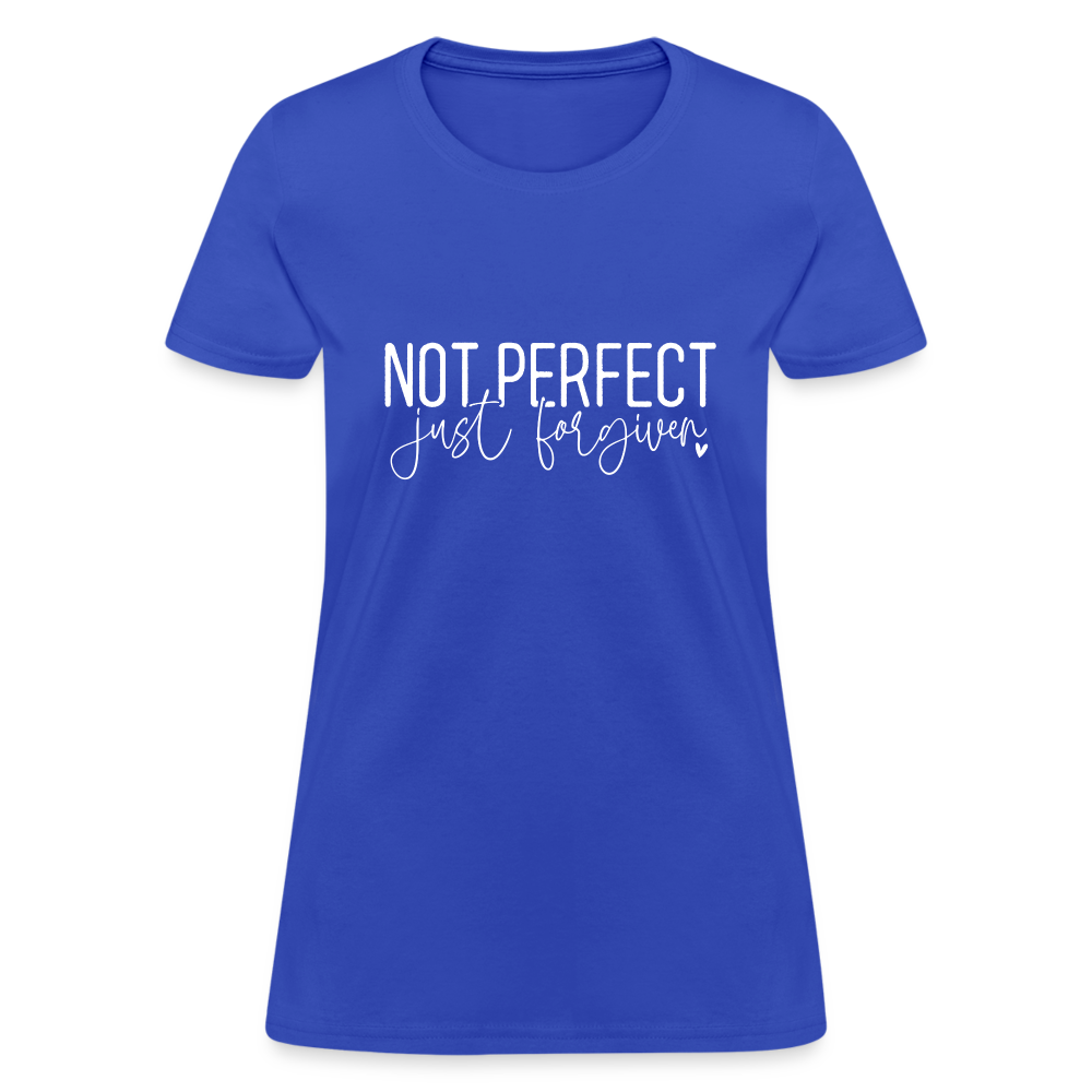 Not Perfect Just Forgiven Women's T-Shirt - royal blue
