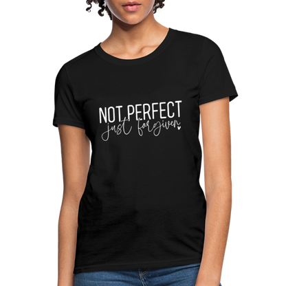 Not Perfect Just Forgiven Women's T-Shirt - black