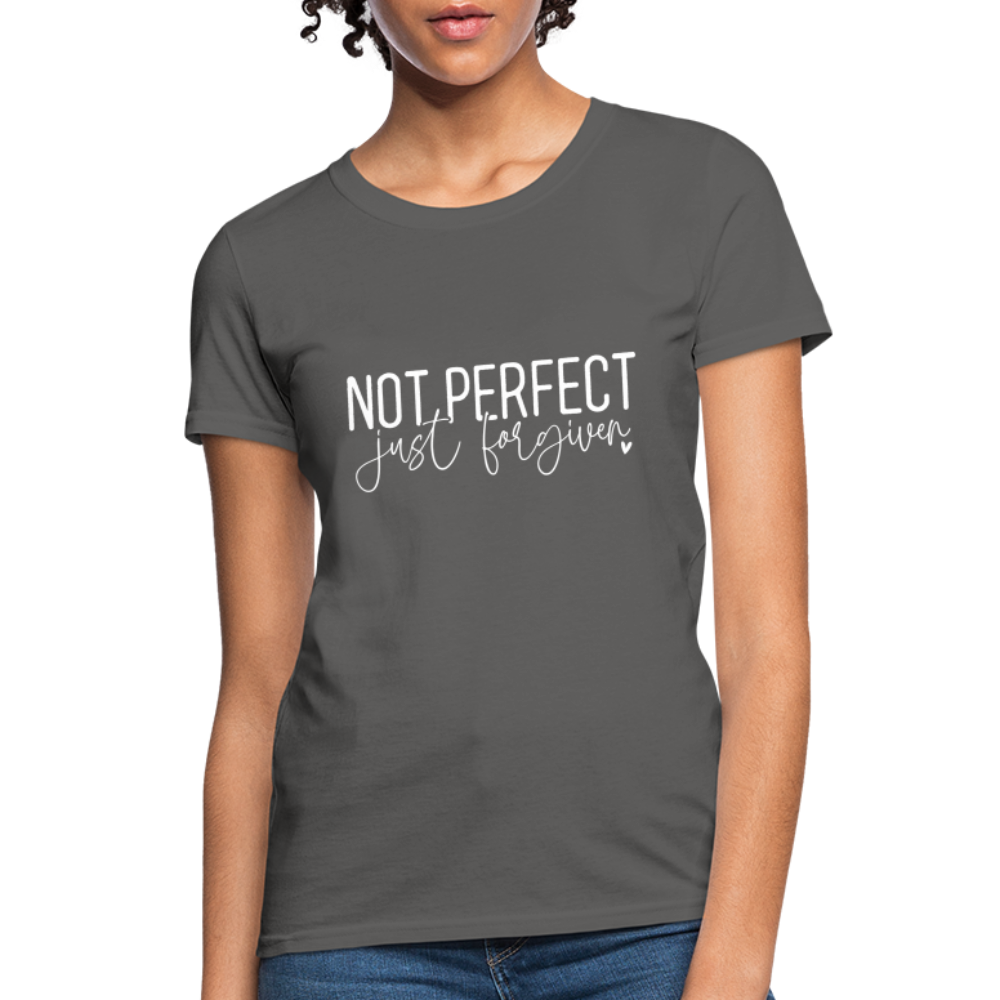 Not Perfect Just Forgiven Women's T-Shirt - charcoal