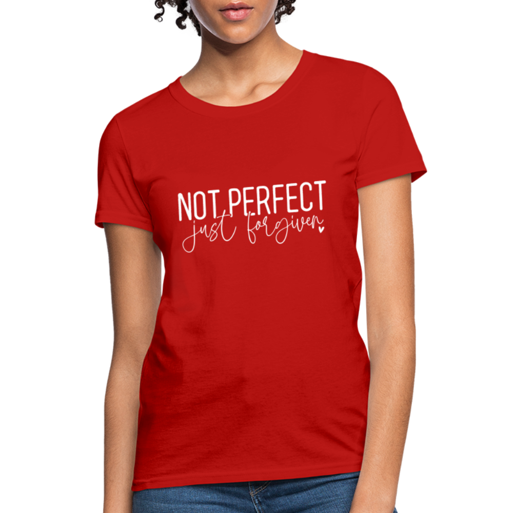 Not Perfect Just Forgiven Women's T-Shirt - red