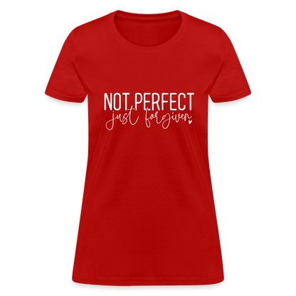 Not Perfect Just Forgiven Women's T-Shirt - red
