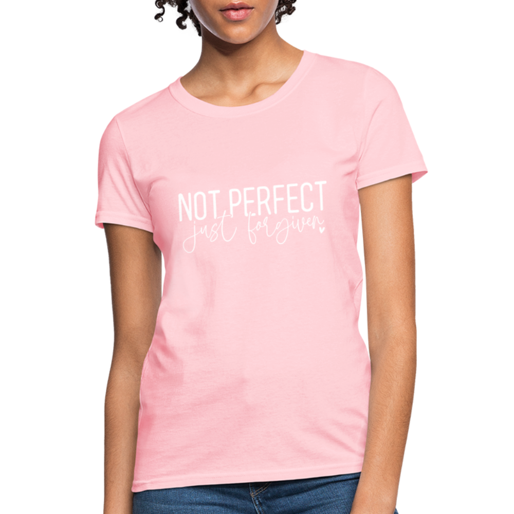 Not Perfect Just Forgiven Women's T-Shirt - pink