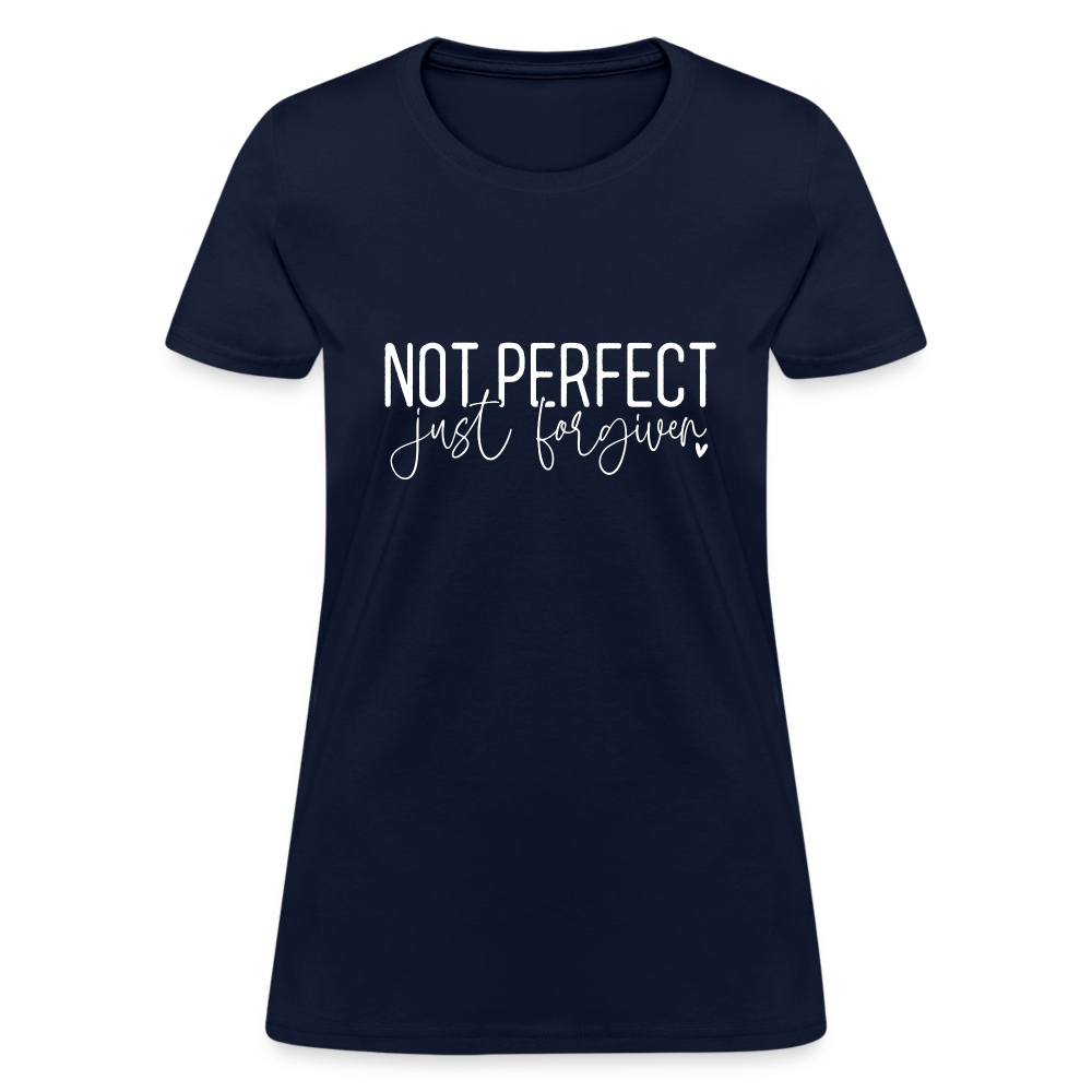 Not Perfect Just Forgiven Women's T-Shirt - navy