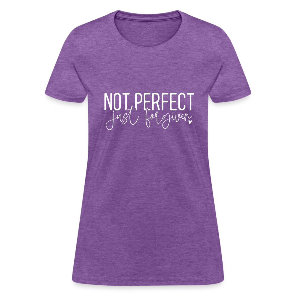 Not Perfect Just Forgiven Women's T-Shirt - purple heather