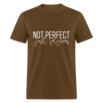 Not Perfect Just Forgiven T-Shirt - brown