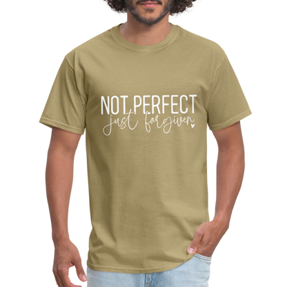Not Perfect Just Forgiven T-Shirt - khaki