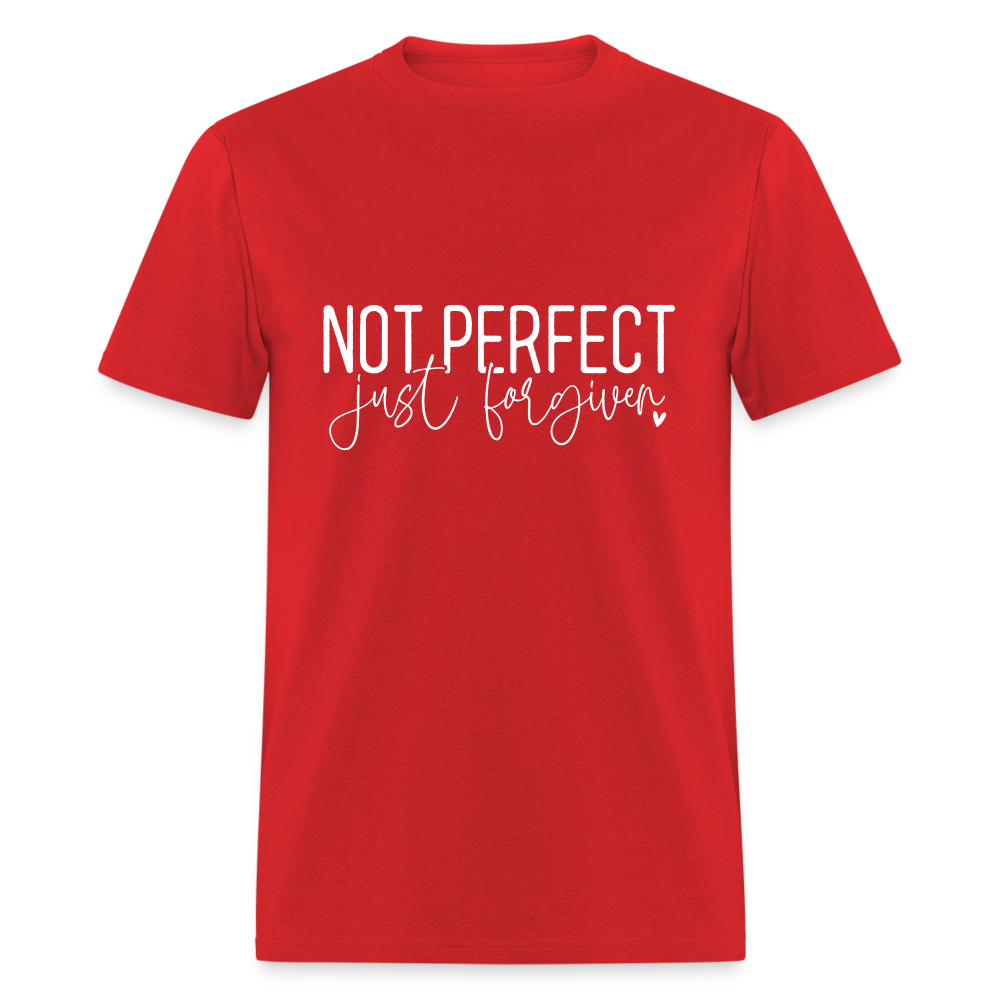 Not Perfect Just Forgiven T-Shirt - red