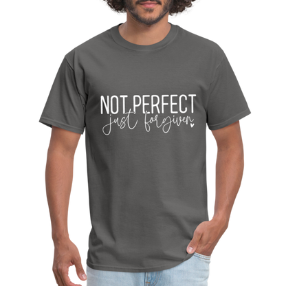 Not Perfect Just Forgiven T-Shirt - charcoal