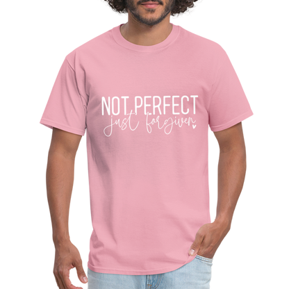 Not Perfect Just Forgiven T-Shirt - pink