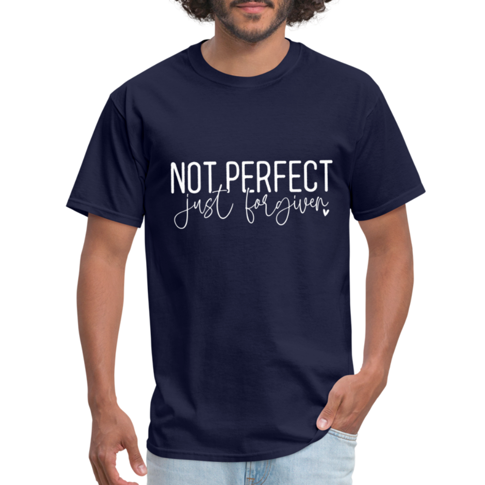 Not Perfect Just Forgiven T-Shirt - navy
