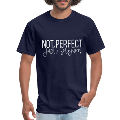 Not Perfect Just Forgiven T-Shirt - navy