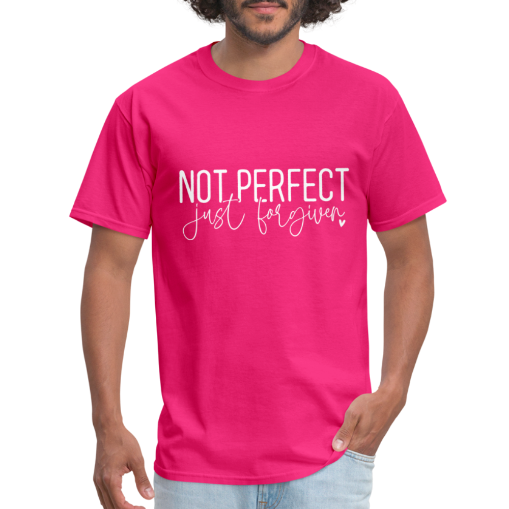 Not Perfect Just Forgiven T-Shirt - fuchsia