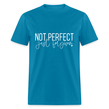 Not Perfect Just Forgiven T-Shirt - turquoise