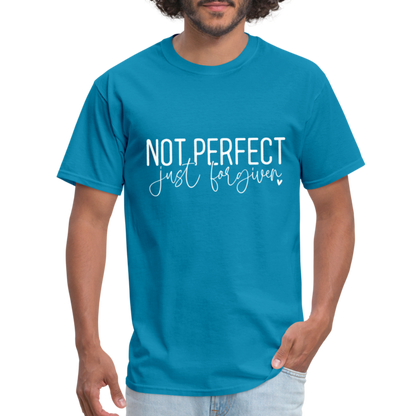 Not Perfect Just Forgiven T-Shirt - turquoise