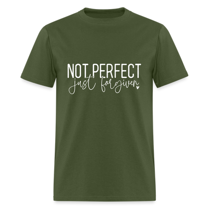 Not Perfect Just Forgiven T-Shirt - military green