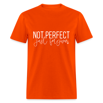 Not Perfect Just Forgiven T-Shirt - orange