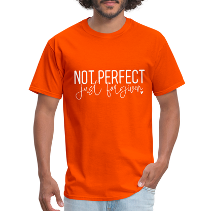 Not Perfect Just Forgiven T-Shirt - orange