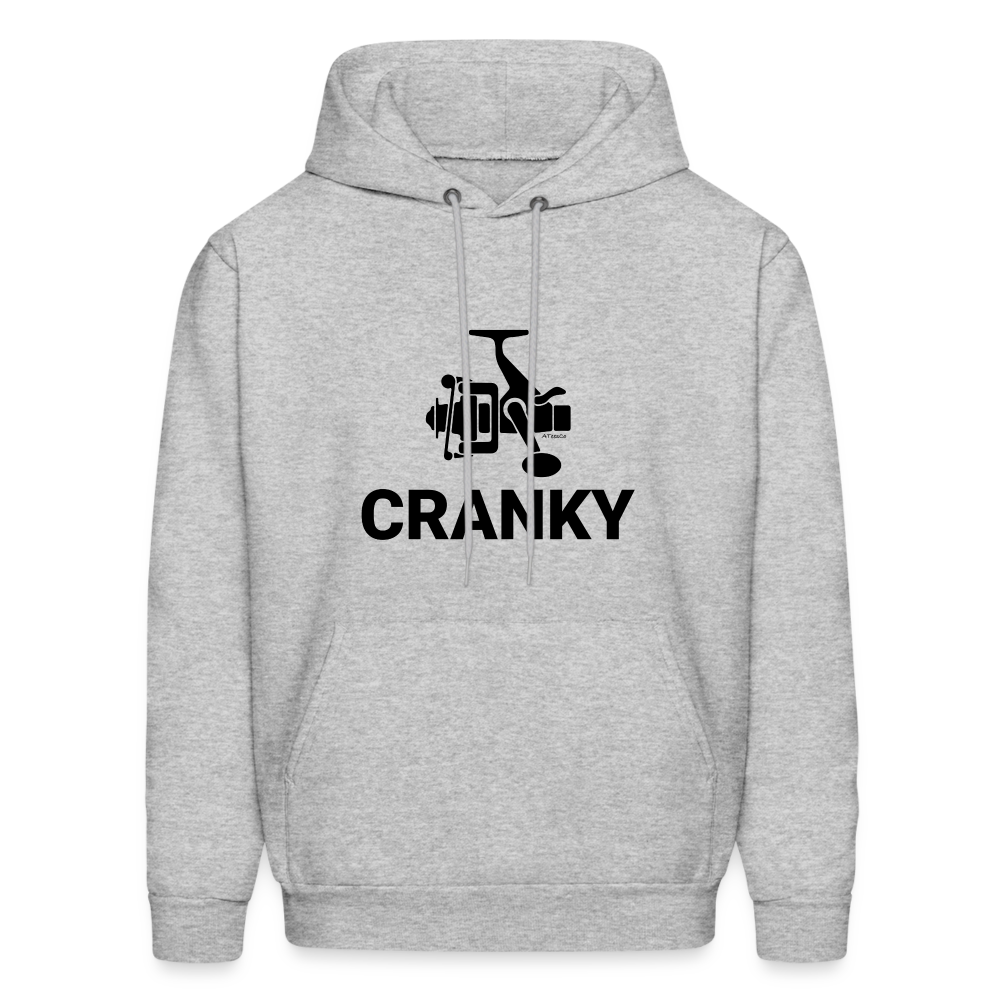 Cranky (Fishing) Hoodie - Color: heather gray