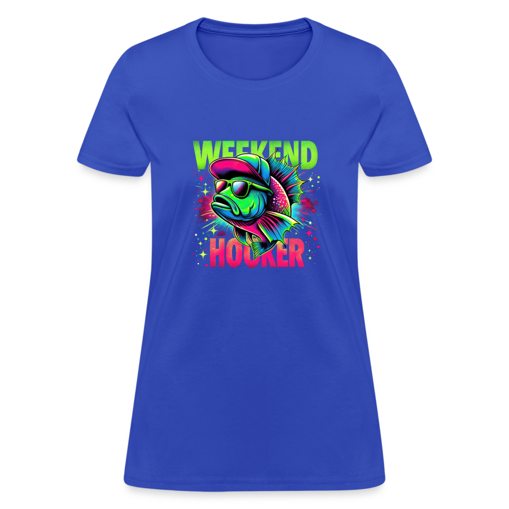 Weekend Hooker (Fishing) Women's T-Shirt - royal blue