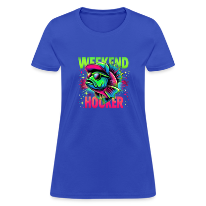 Weekend Hooker (Fishing) Women's T-Shirt - royal blue